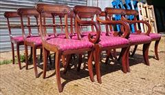 0607201912 early 19th century Regency mahogany antique dining chairs the carver 22w 34h 18hs 21d the singles 18w 34h18hs 19½d _2.JPG